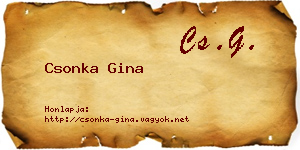 Csonka Gina névjegykártya